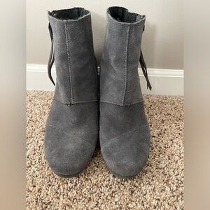 TOMS Wedge Ankle Boots size 8.5